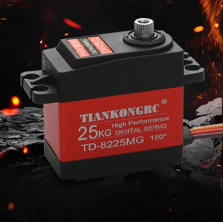 TD-8225MG servo motor digital de alto torque 25kg à prova d'água 180 270 360 engrenagem de metal para carros 1/8 1/10 1/12 rc barco baja braço robótico