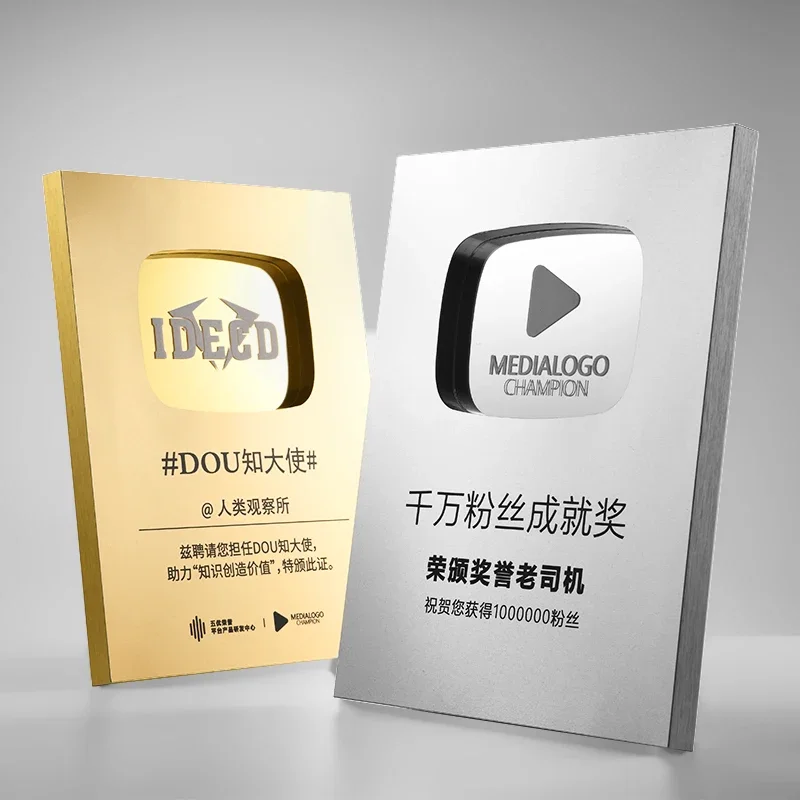 Medalla de metal creativa personalizada IT Finanzas Banco Hotel Catering YouTube Lista de seguidores Premio Certificado Tarjeta de autorización