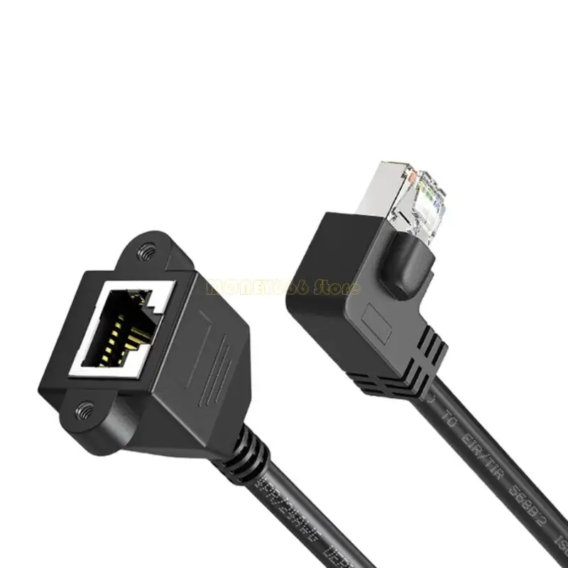 F62C CAT6 RJ45 สายเคเบิลส่วนขยายสายอะแดปเตอร์ FTP ป้องกันหูคงที่ 24AWG เสถียร 24AWG