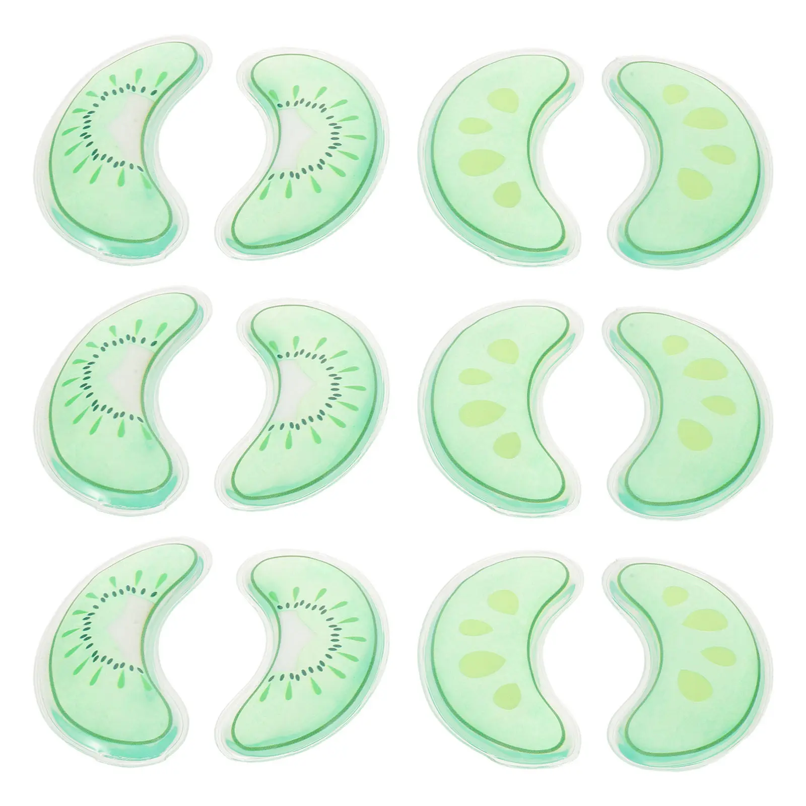 6Pairs Double Eyelid Gel Eye Ice Packs Reusable Cooling Eye Pads Cold Compress for Puffiness Dark Circles Fine Lines Instant