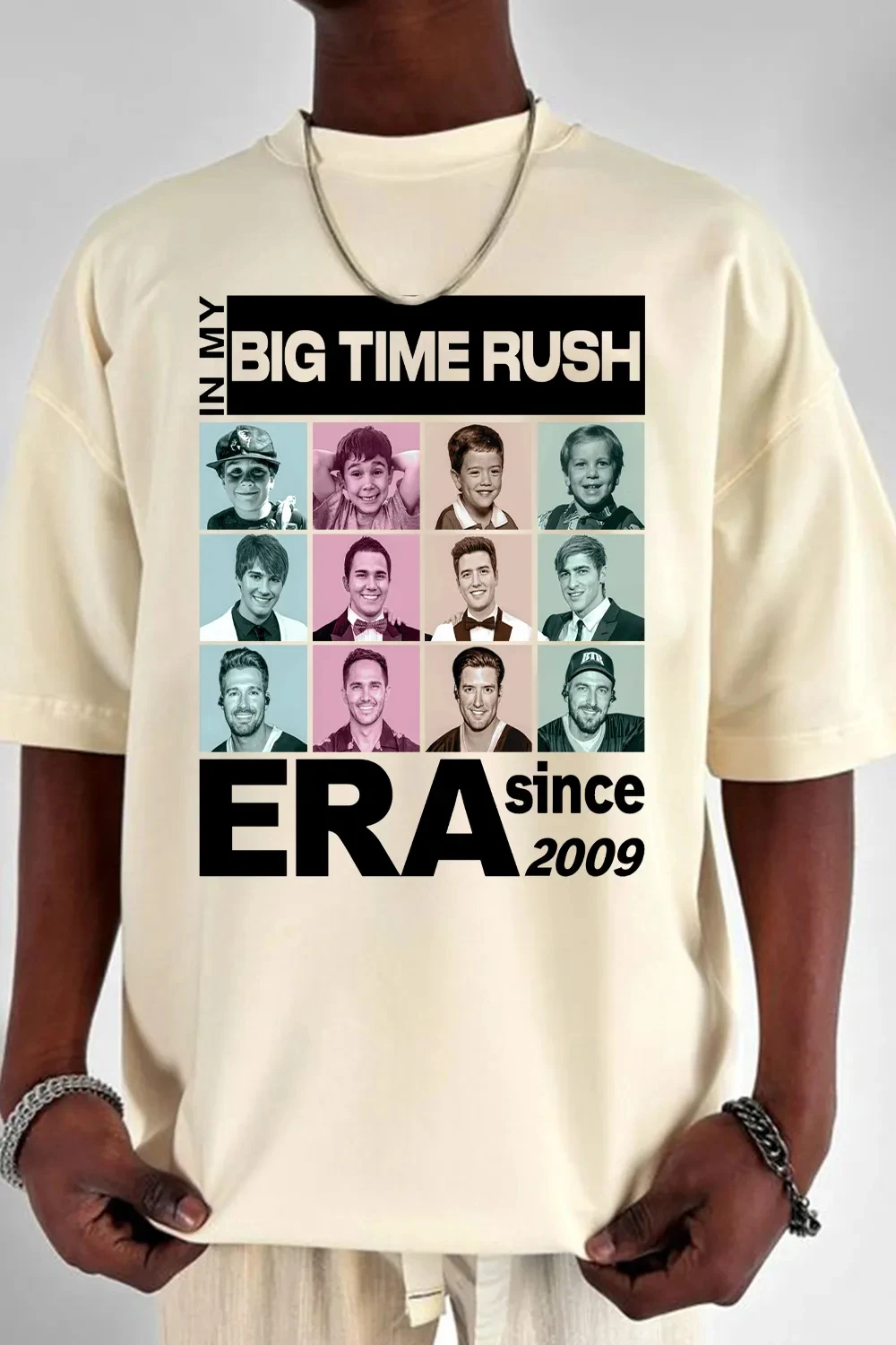 Camisetas de algodón para hombre y mujer de la banda Big Time Rush, ropa informal de verano de manga corta con cuello redondo, camisetas holgadas de tendencia, camiseta Unisex