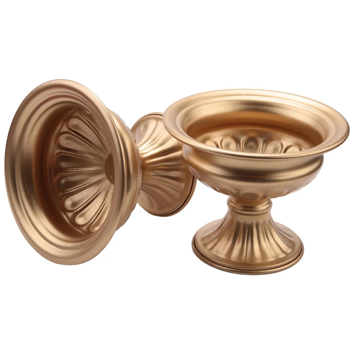 Metal Elegante Centrais De Casamento, Vaso De Trompete, Decoração De Festa, Cerimônia De Aniversário, Dourado, 2 Pcs