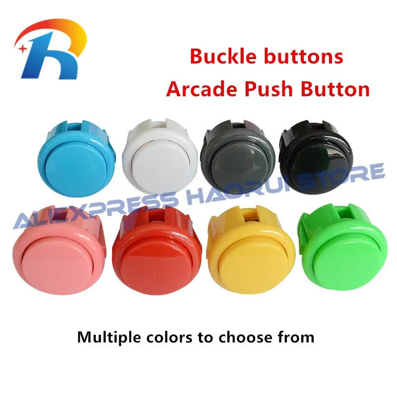 10Pcs 30MM 24MM Buckle buttons Switch Arcade Push Button Replacing Copy Sanwa OBSF 30 obsf24 Used for dolls pinball machines