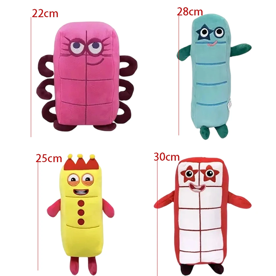 10 Stück 14-30cm Cartoon-Zahlen-Plüschpuppen, Lernspielzeug, Stofftiere, Film- und TV-Zahlen-Spielzeug, Geschenk, frühkindliche Bildungspuppe – Detail 18