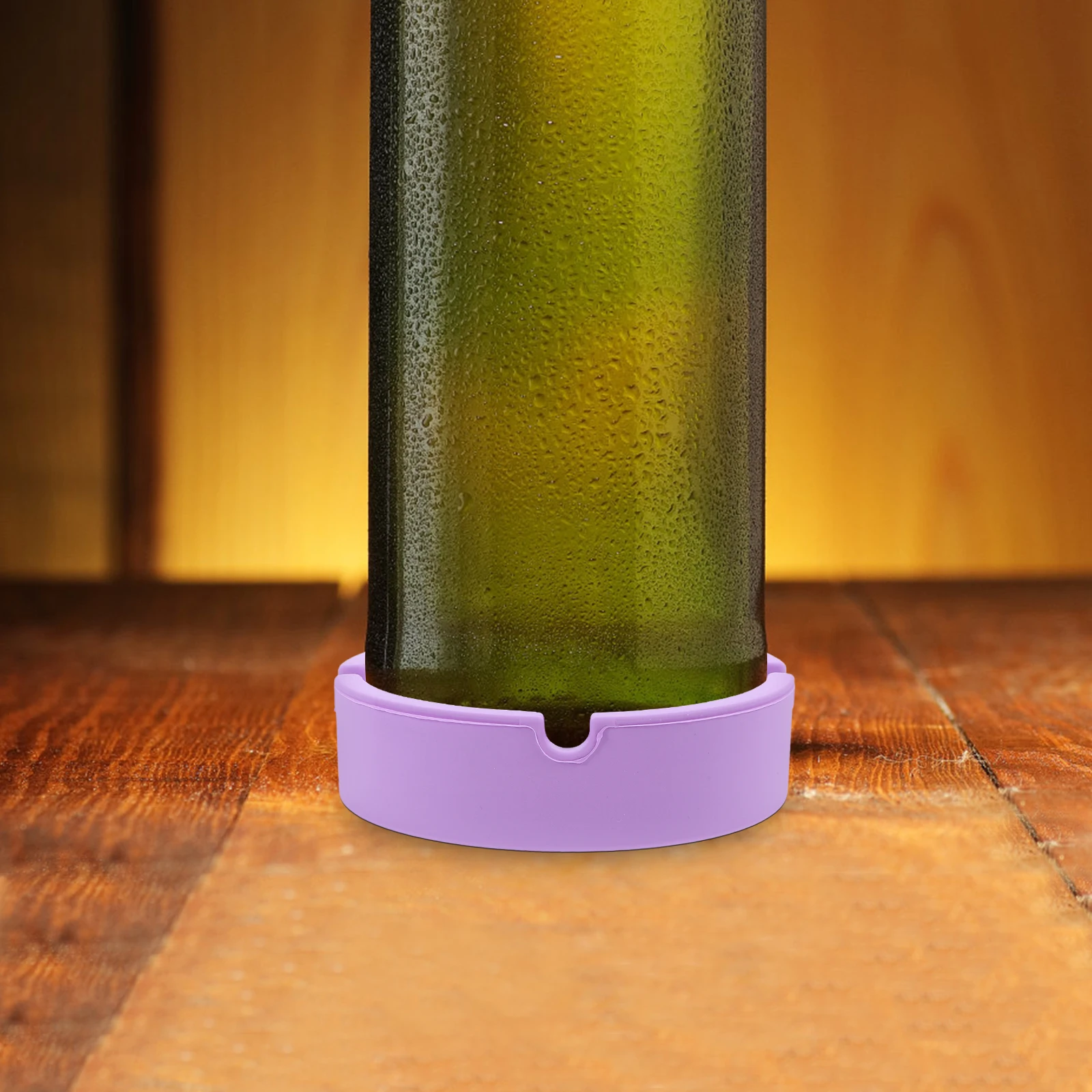 

Non Slip Wine Bottle Coaster Silicone Pad for Beer Bottles Reusable Elegant Design Home Bar Mat Wine Bottle Coaster