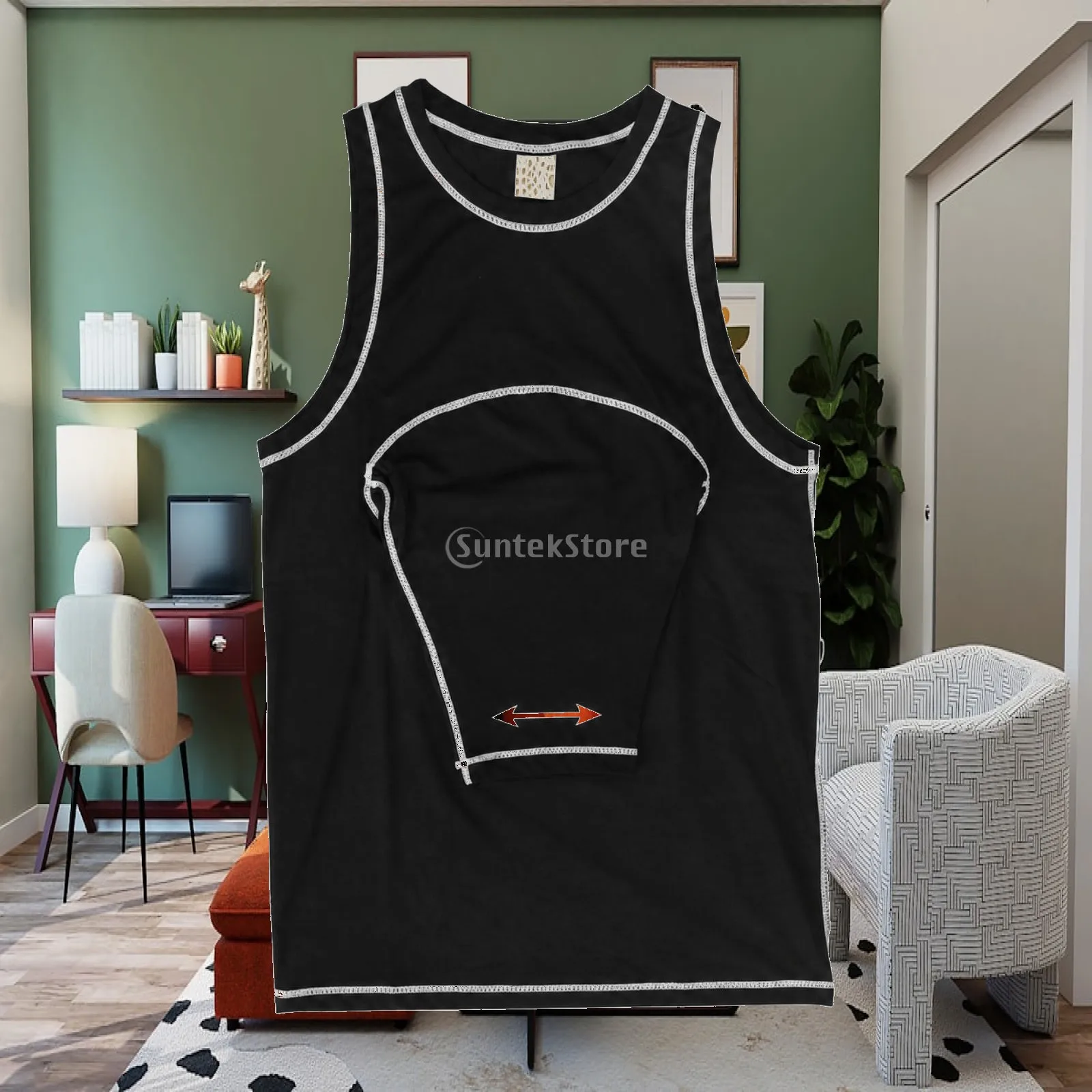 Golf Swing Training Vest for Arm Body Connection Practice Aid with Curved Front Panel for Golfers