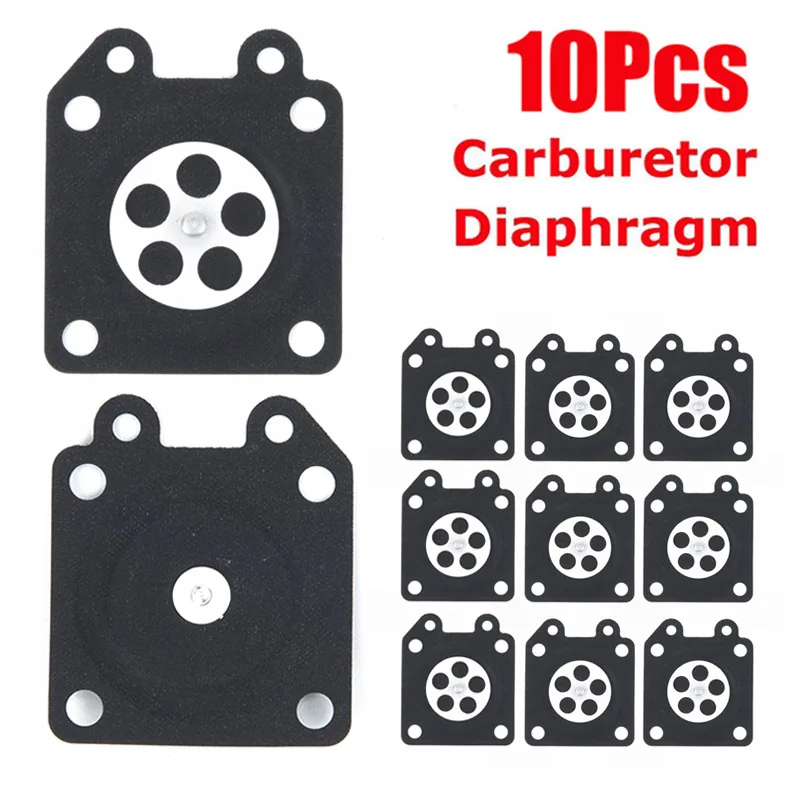 10PCS Gasket & Diaphragm For Walbro 95-526 95-526-9 95-526-9-8 Chainsaw Repair Kit Chainsaw Carburetor Metering Diaphragm