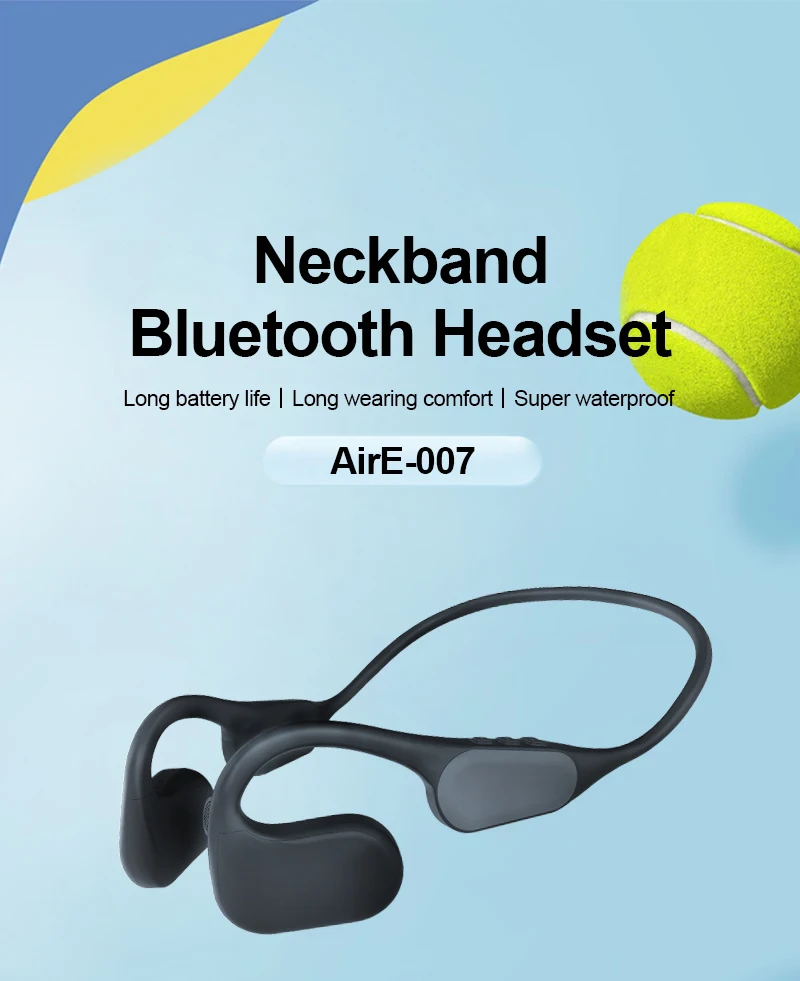 2024 RICH AGE High-end Air Conduction Wireless Earphone Bluetooth Headphones Hands-free with Mic for Outdoor Sport Cycling