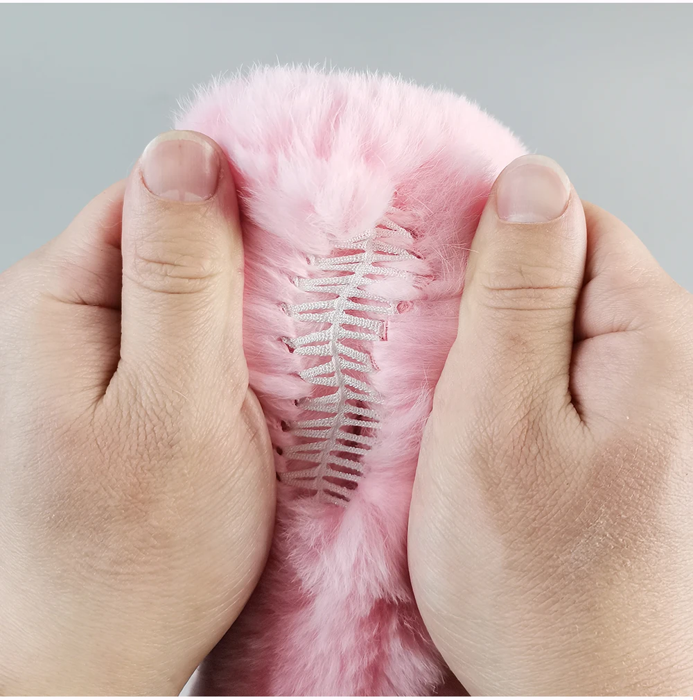 Lady Winter 100% Natural Real Rex Rabbit Fur Glove Women Soft Rex Rabbit Fur Glove Foashion Warm Knitted Genuine Fur Gloves