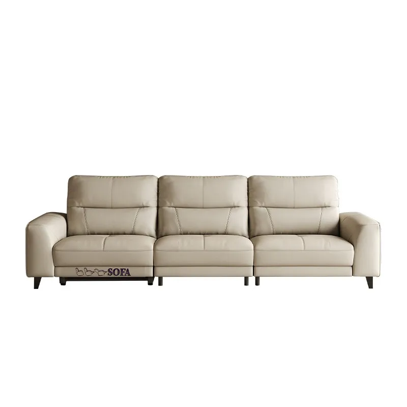 Electric SofaModern Minimalist Power Motion Sofa For Living Room Hotel Apartment Home Theater UseTopGrain Leather Electric Recli