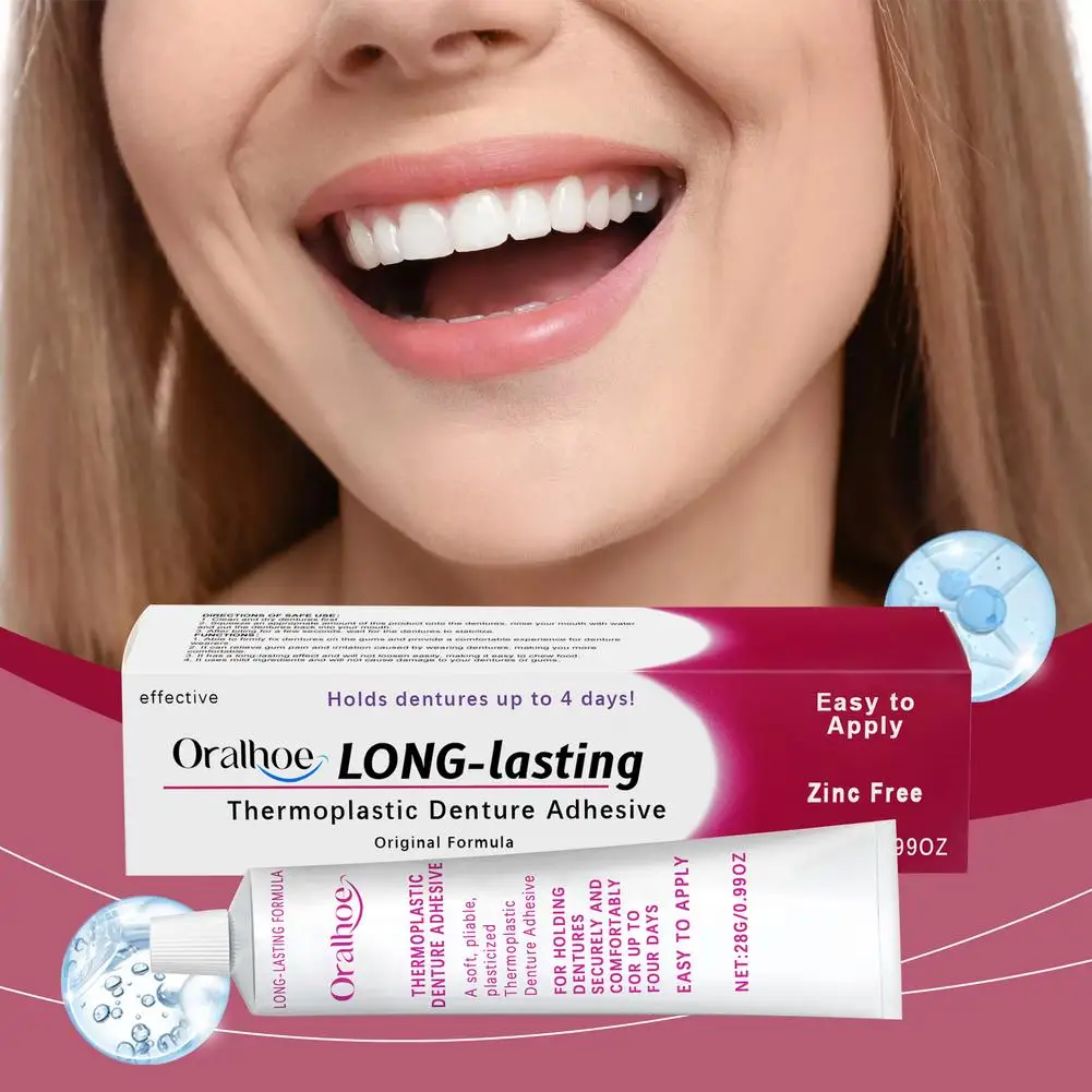 Thermoplastic Denture Adhesive Long-lasting Denture Fixing Adhesive Improve Comfort Denture Care Products False Teeth Glue image 4