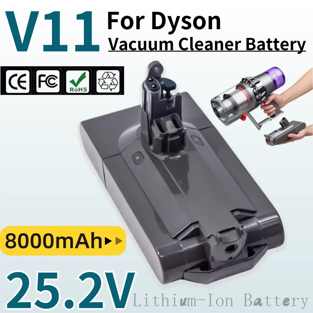 

25.2V 8000mAh SV14 Battery Lithium Li-ion Vacuum Cleaner Rechargeable Battery for Dyson V11 Absolute V11 Animal SV15 970145-02