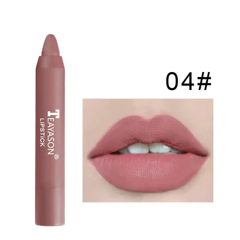 3PCS/Set TEAYASON Lipstick Pencil Velvet Matte Waterproof Long Lasting Non-Stick Cup Lip Tint Pen Cosmetic