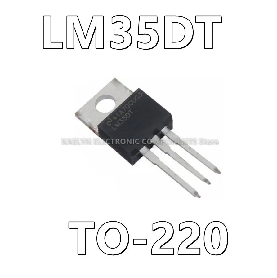 3Pcs/lot LM35DT Temperature Sensor Analog, Local 0°C ~ 100°C 10mV/°C TO-220