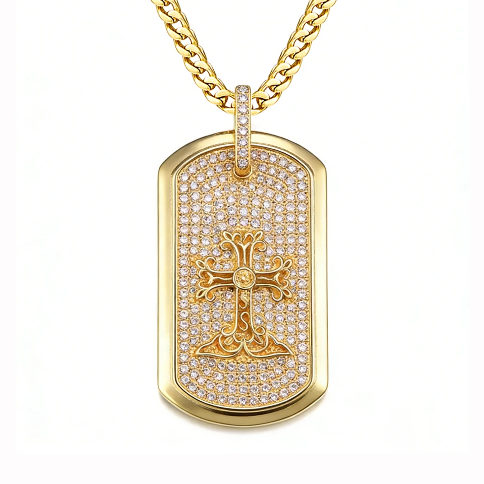 

Кулон квадратный крест в стиле хип-хоп для мужчин и женщин