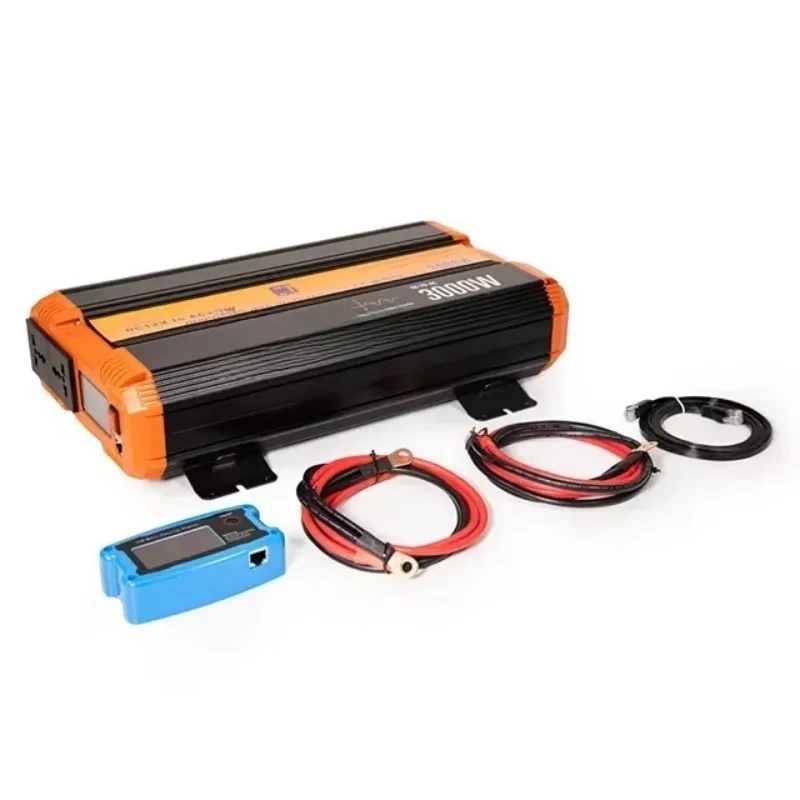 3000W Pure Sine Wave Inverter Converter With Remote Control Digital Display For Energy System Caravan Vehicle  Supply