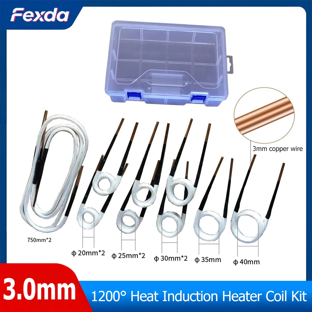 3.0mm Copper Wire 1200° Heat Induction Heater Coil Kit for Magnetic Induction Heater Resistant for Removing Rusty Bolts and Nuts