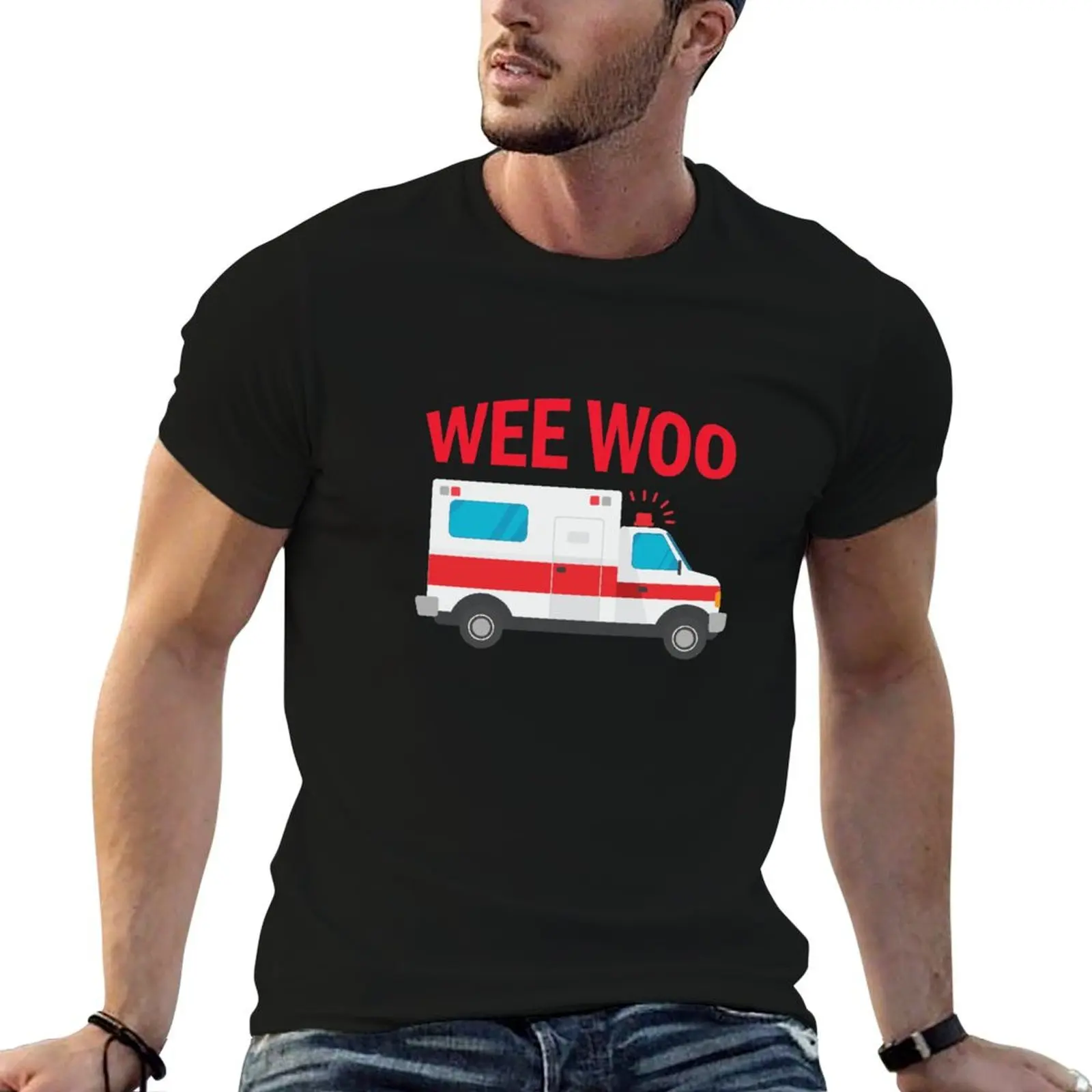 

First man Gear T-Shirt Funny Wee cotton Woo EMT Responder shirts t Medical Ambulance for