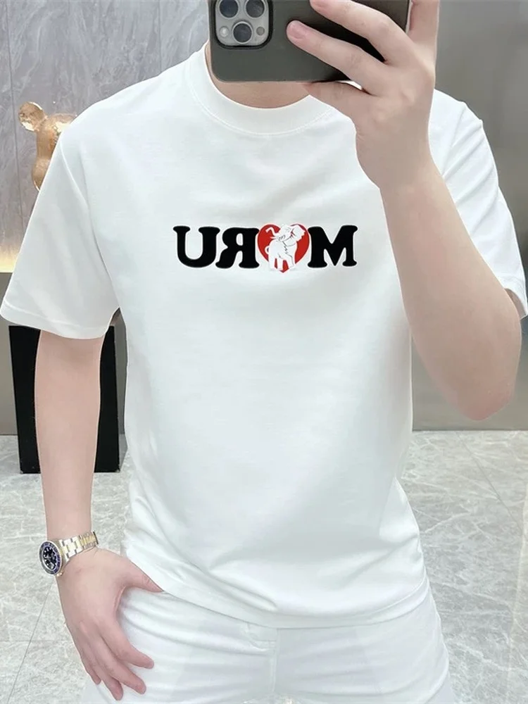 

Повседневная хлопковая круглая мужская футболка Ne ort Sve, универсальная летняя модная футболка Sli Quali f Sve для молодежи