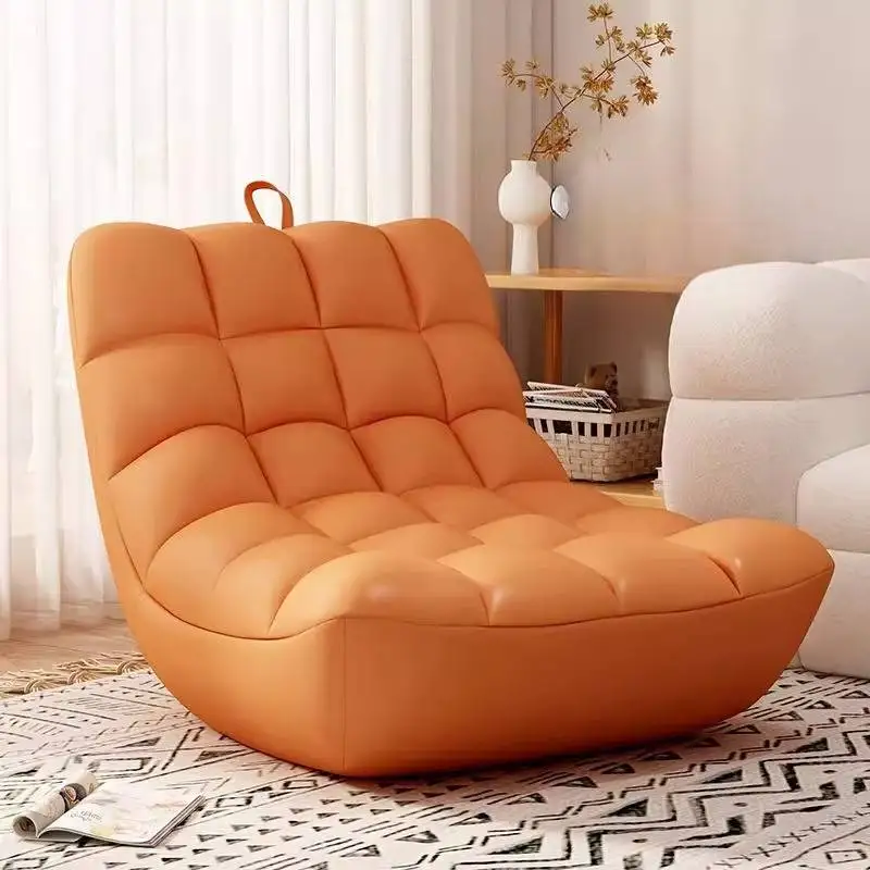 Sofá minimalista naranja Lazy Bean Bag, sala de estar de diseño, sofá Lazy Bean Bag, salón moderno, Perezoso Divano, muebles para el hogar