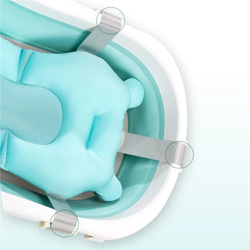 

【BABY】2X Baby Shower Bath Tub Pad Non-Slip Bathtub Seat Support Mat Safety Security Bath Support Cushion Foldable Soft Pillow