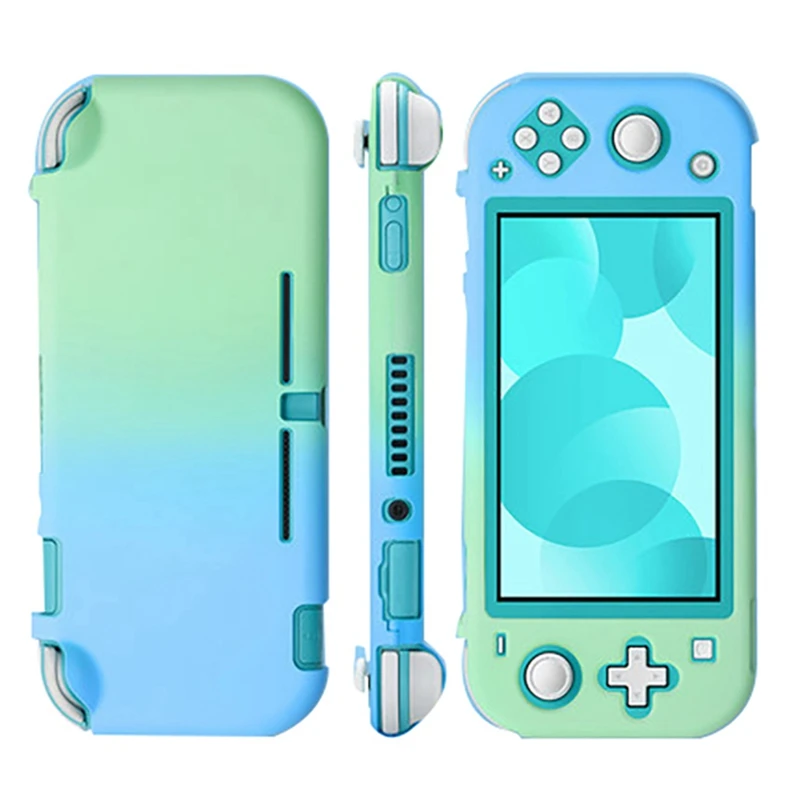 2X For Nintendo Switch Lite Case Shell Colorful Cute Hard Back Cover Skin Game Console Purple-Pink & Blue-Green