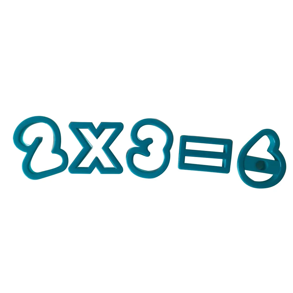 16 pezzi numero simboli matematici biscotti stampo in plastica formine per fondente strumenti di cottura fai da te decorazione della torta stampi artigianali per zucchero