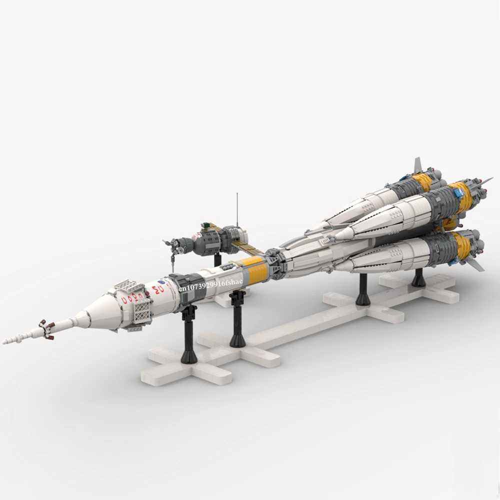 NEW 3743PCS Space Launch Vehicle Sojus-FG Russian Orbital Launch Vehicle DIY creative ideas Children Toy Gift technology blocks