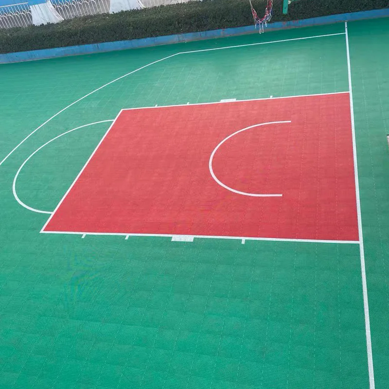 Beable Tremendously Durable Backyard Outdoor Half Basketball Court surface Completely Customizable