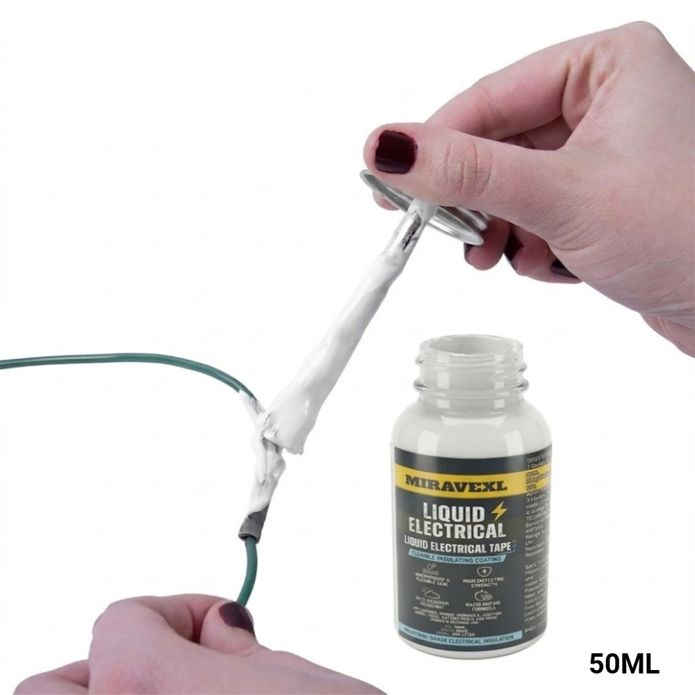 Cinta Eléctrica Líquida Blanca de Secado Rápido, Sellador Impermeable, Pegamento Aislante para Reparación de Cables USB, Cargadores y Otros Cables