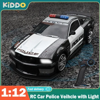 RC Car Police Veihcle 1/12 2.4G Remote Control Cars with Lights Durable Drift Electric Vehicle Toys for Boys Children Gift