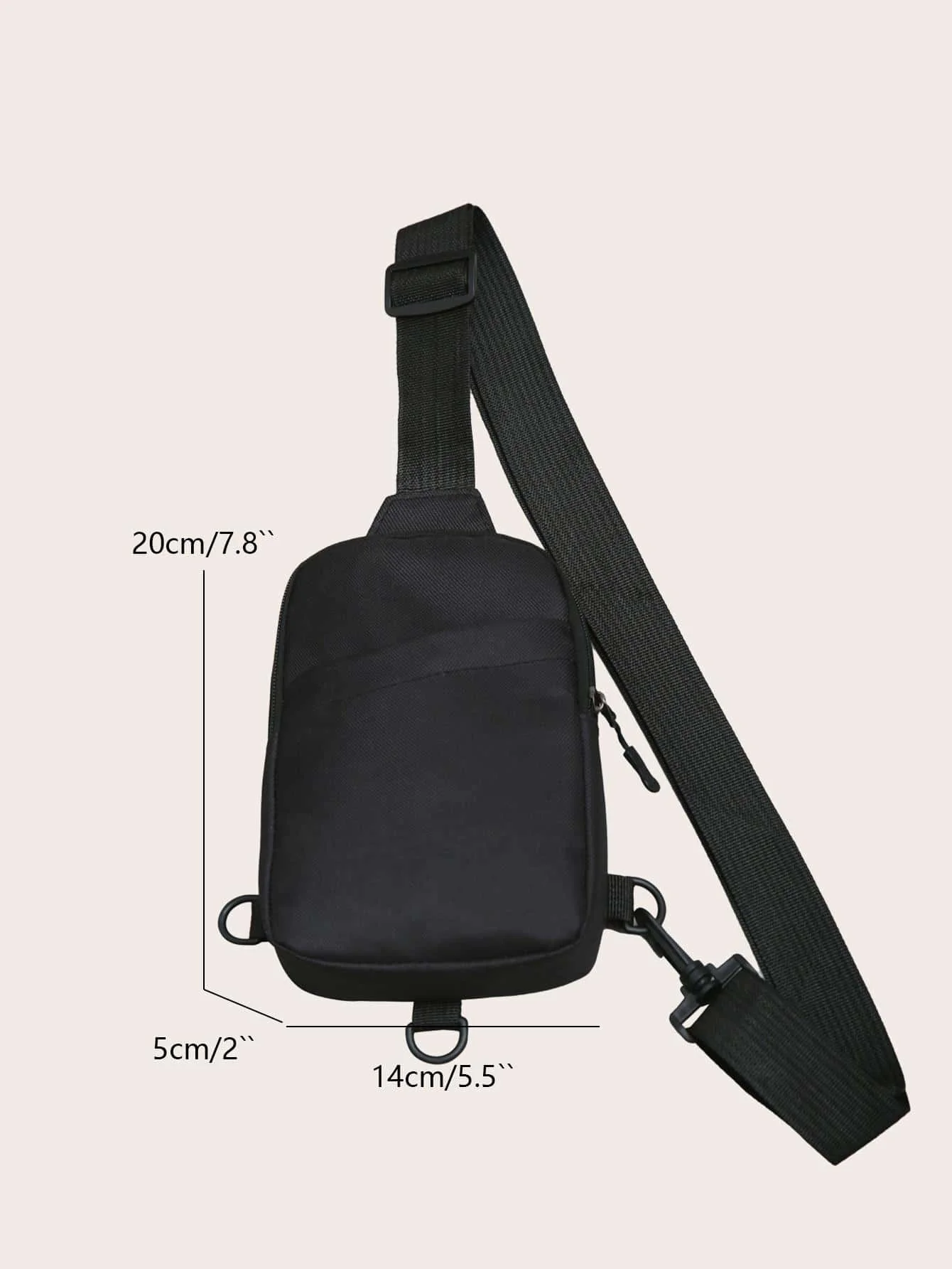 Mini Minimalist Sling Bag Black Messenger Bag Fashion Shoulder Bag Casual Chest bag Backpack Mobile Phone Bag