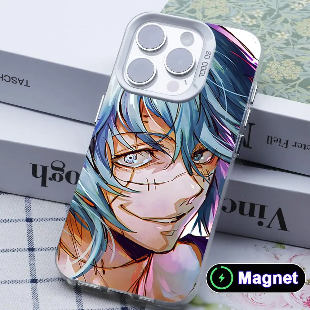 

JJK Mahito Phone Case for iPhone 17 16 15 14 13 12 11 X XR XS Air Pro Max Plus Colorful Silver MagSafe Cover
