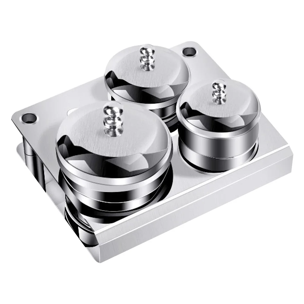 3Pcs Crystal Liquid Powder Container Stainless Steel Nail Art Cups for Acrylic Liquid and Powder Mixing Mini Nail Jars Salon