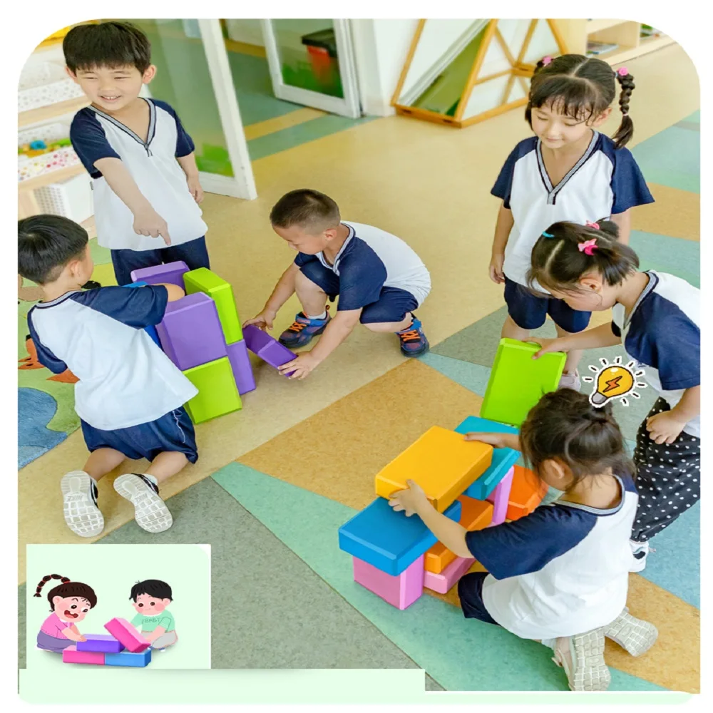 Kids Safety Foam Blocks Stepping Stones EVA Gym Blocks Games Sports Entertainment Toys Brinquedos Infantil Menina Dance brick