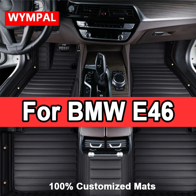 

Luxury Custom Automotive Car Floor Mats For BMW E46 1998 1999 2000 2001 2002 2003 Auto Luxury Leather Men Women Car Mats Full
