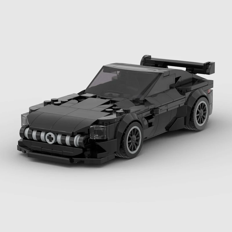 MOC GTR voiture de course ville sport blocs de construction briques enfants jouet cadeau modèle Super coureurs véhicule classique noir