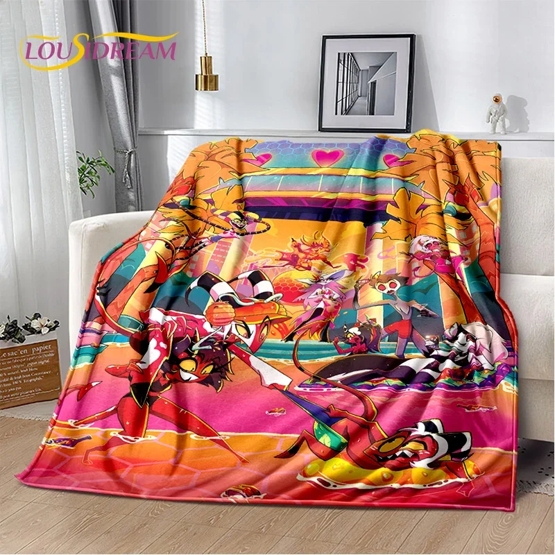 2025 New H-Helluva Boss Blitzo Cartoon Soft Blanket,Soft Throw Blanket for Home Bedroom Bed Sofa Picnic Travel Cover Child Gift