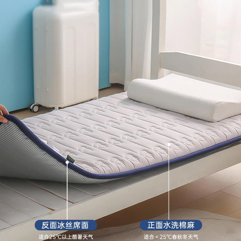 Student dormitory mattress cushion single bedroom bed mattress wash cotton linen rental special ice silk soft mat