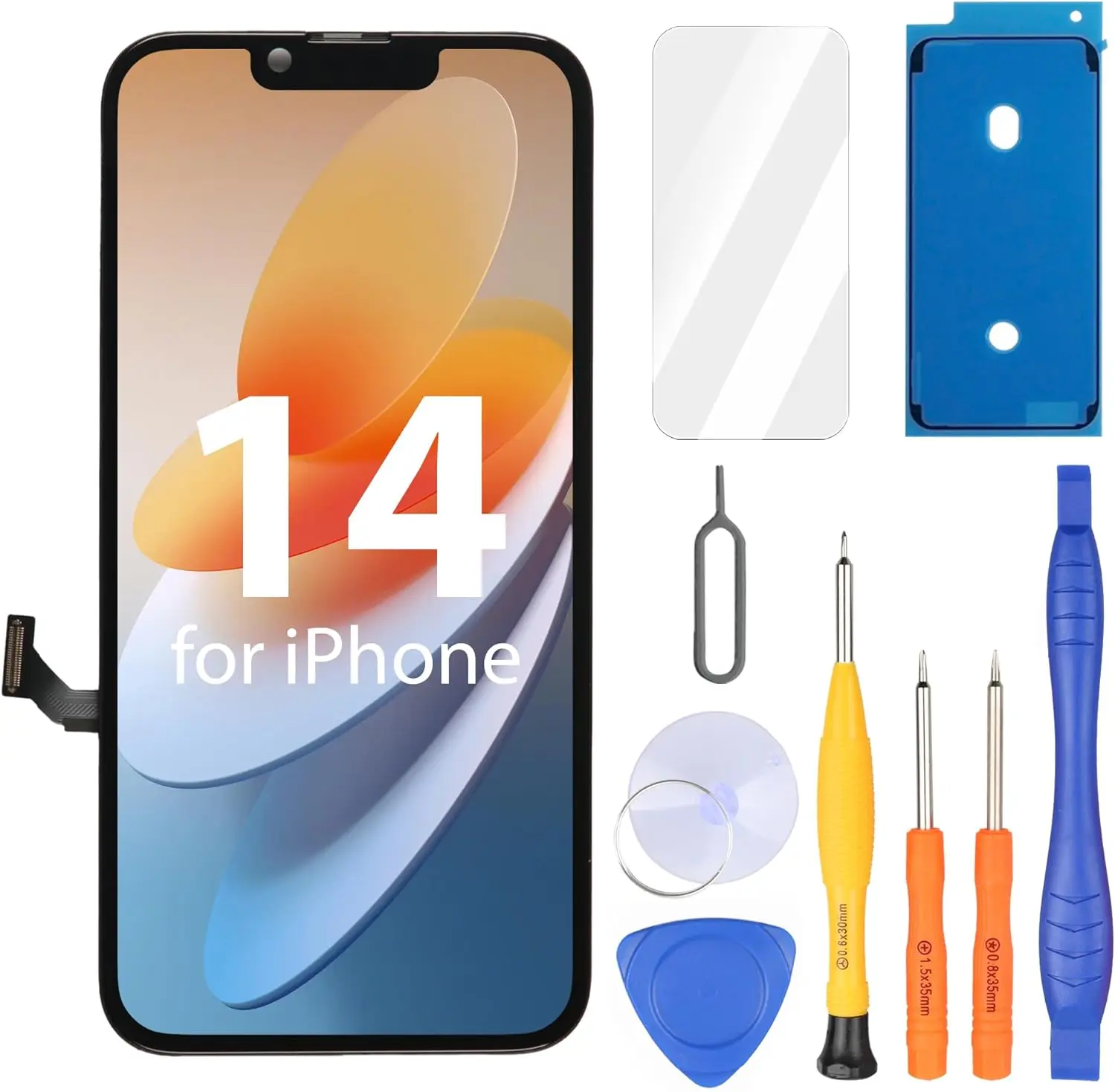 

for iPhone 14 Screen Replacement, 6.1 inch FHD LCD Display and Touch Digitizer Screen, True Tone