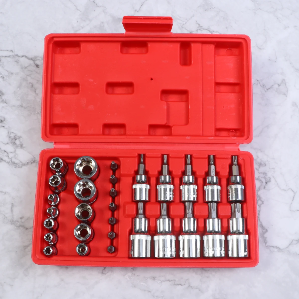 

30 pcs Mechanics Tool Set Car Repair Auto Tools Pressure Batch Sleeve Socket Wrench Vanadium Steel Corrosion Resistant Storage