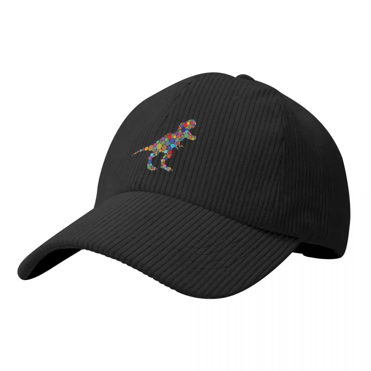 

T-Rex dinosaur made of colour dots Corduroy Baseball Cap custom Hat Wild Ball Hat Vintage Woman Hats Men's