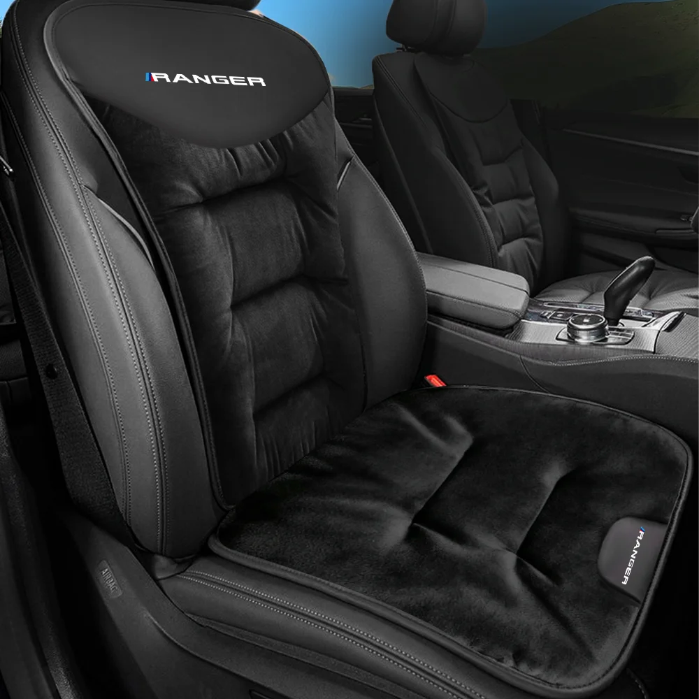 Plush Car Seat Cushion Keep Warm Auto Seat Cover Back Supports Pad Protector Mat for Ford Ranger T9 T7 T1 Raptor Car Accessories