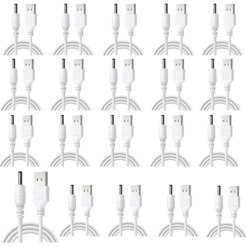 A Male to 3.5 x 1.35 mm Jack DC Power Charger Cable Connector Cord USB LED Strip Lights Charging Cord