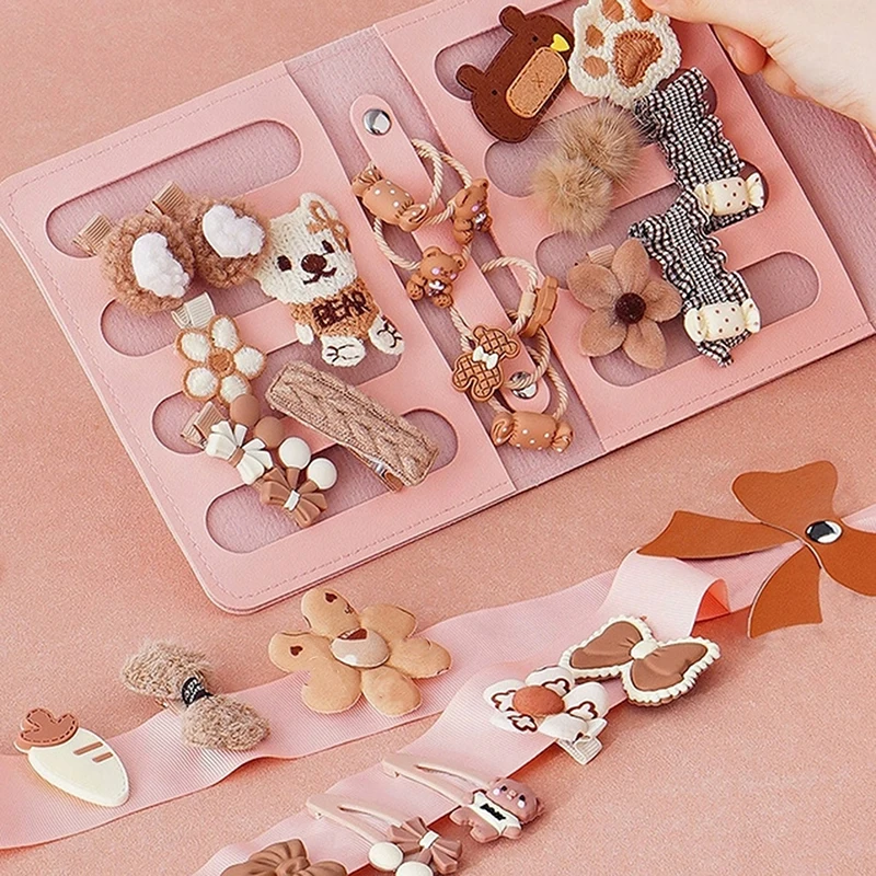 

Hair Bow Storage Bow Organizer Carrying Case Travel Hair Clips Storage Hair Clips Headband Organizer Compact Girls Bow Holder