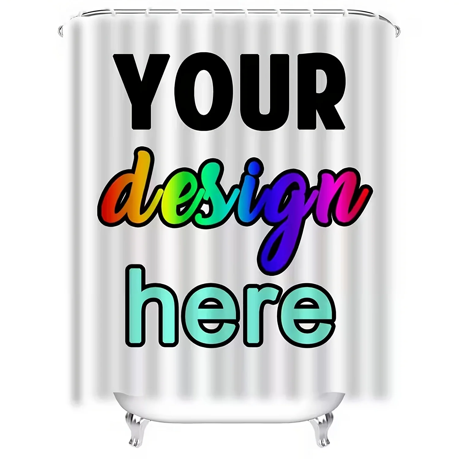 Farmhouse Custom Photo Shower Curtain DIY Personal Image Printing Mildew Proof Bath Curtain With Complete Hooks For Bathroom Int view 4