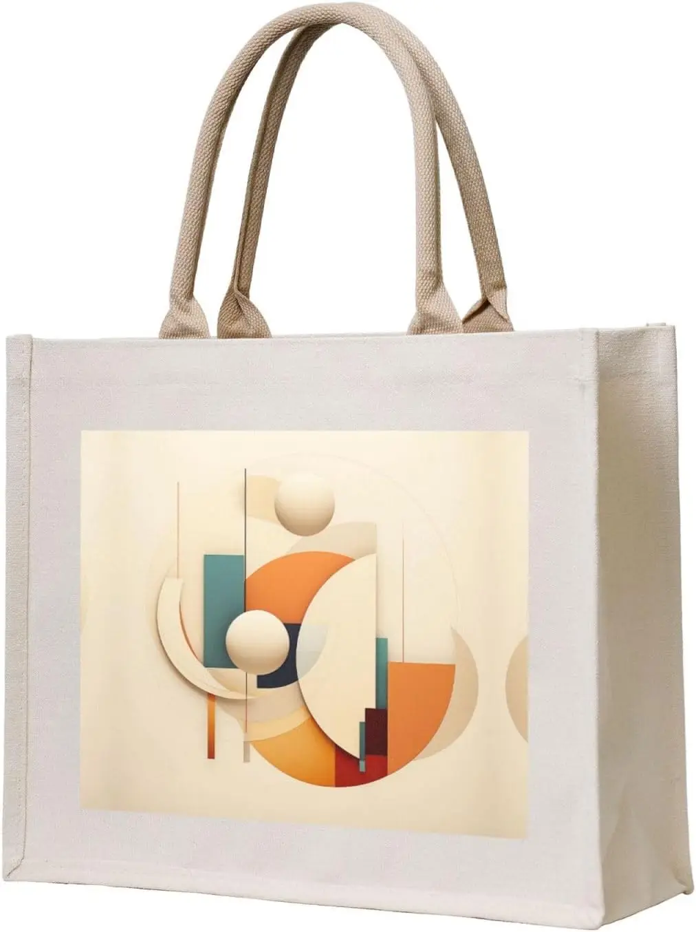 Mid Century Modern Prints Canvas Tote Bag For Women, Aesthetics Gifts Bag Travel Tote Handbags Shopping Daily Working