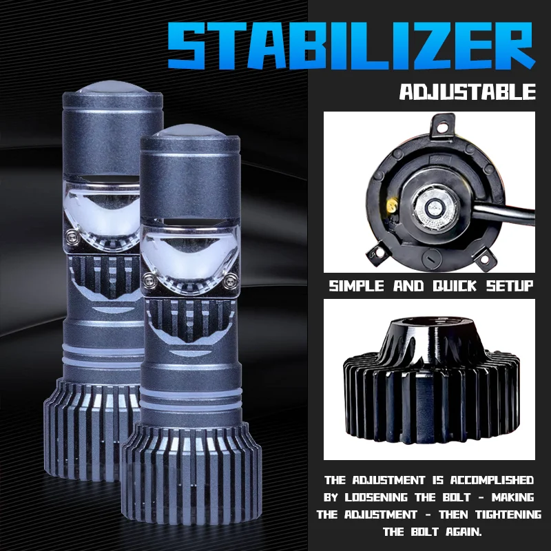 H4 LED Projector Mini Car Headlight Bulbs Bi-LED Mini Lens Projector Lenses H4 Headlamp High Low Beam LED H4 for Cars Motorcycle