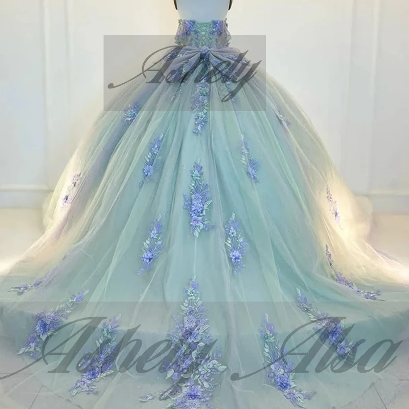 A1401 Ekskluzywne Sukienki Quinceanera dla Prawdziwej Księżniczki, Aplikacje Kwiatowe, Kokarda, Suknia Balowa, Bal Maturalny, Urodziny, Ślub 15, Personalizowane