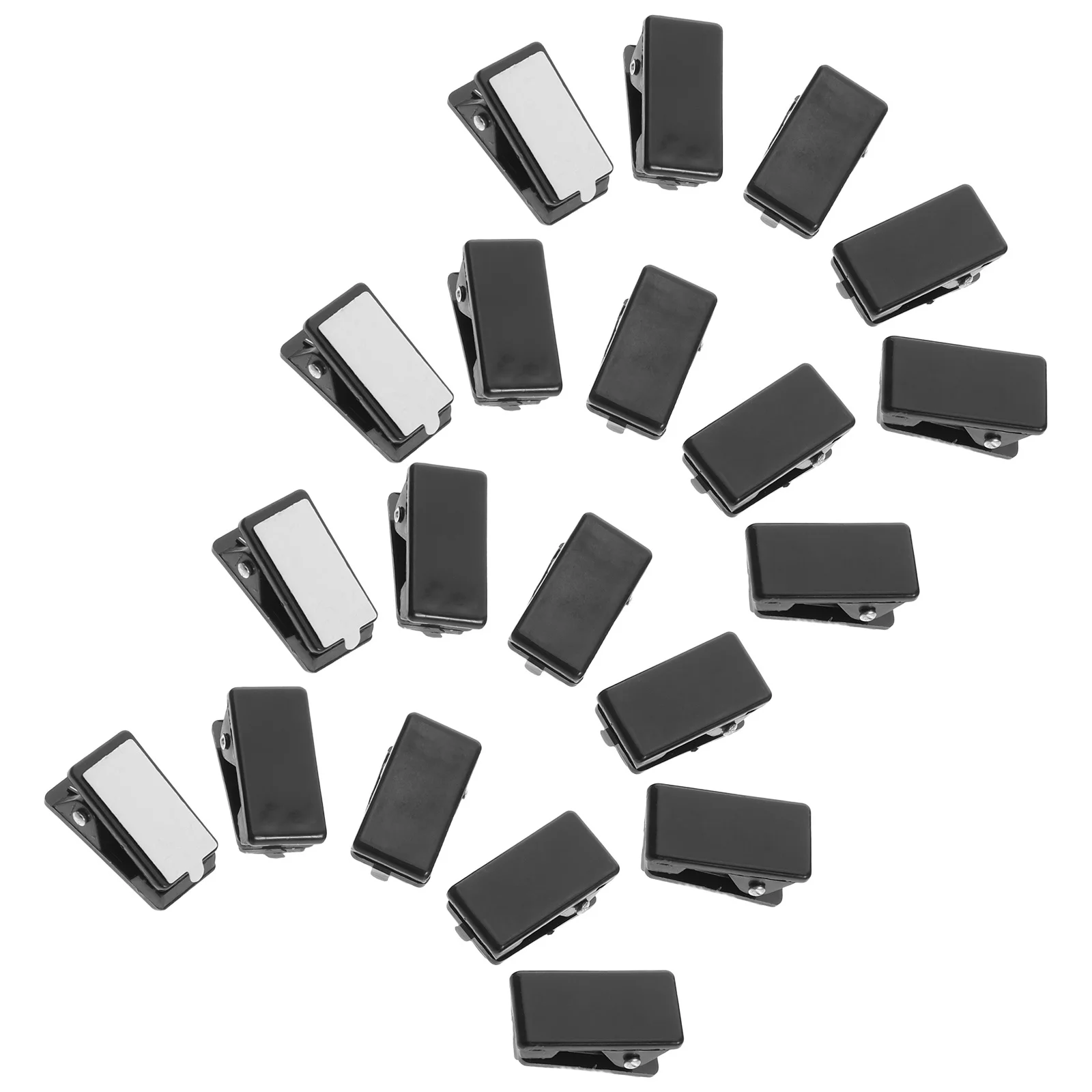 

20Pcs Mini Self-Adhesive Wall Clips Black Sticky Clip for Photos Posters Office Files Adhesive Picture Hanging Clamp